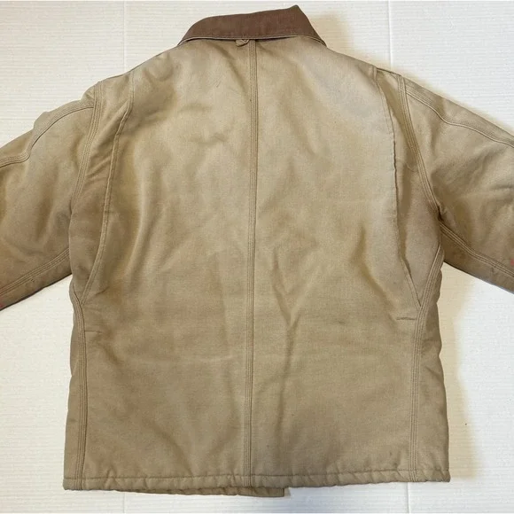 CARHARTT C03 - Men's Vintage Brown Arctic Quilt Lined Work Coat Jacket - Size 46